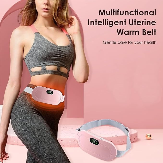 Portable Menstrual Cramp Relief Belt – Electric Heating & Massage