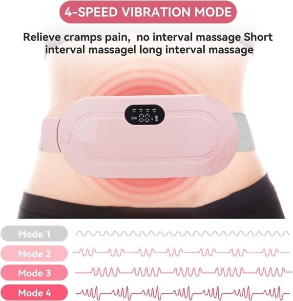 Portable Menstrual Cramp Relief Belt – Electric Heating & Massage