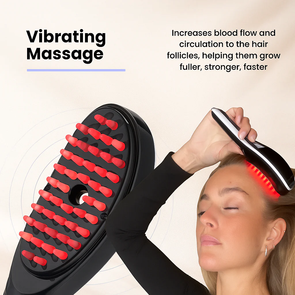 Electric Light Therapy Massage Comb – Hair Growth & Scalp Care