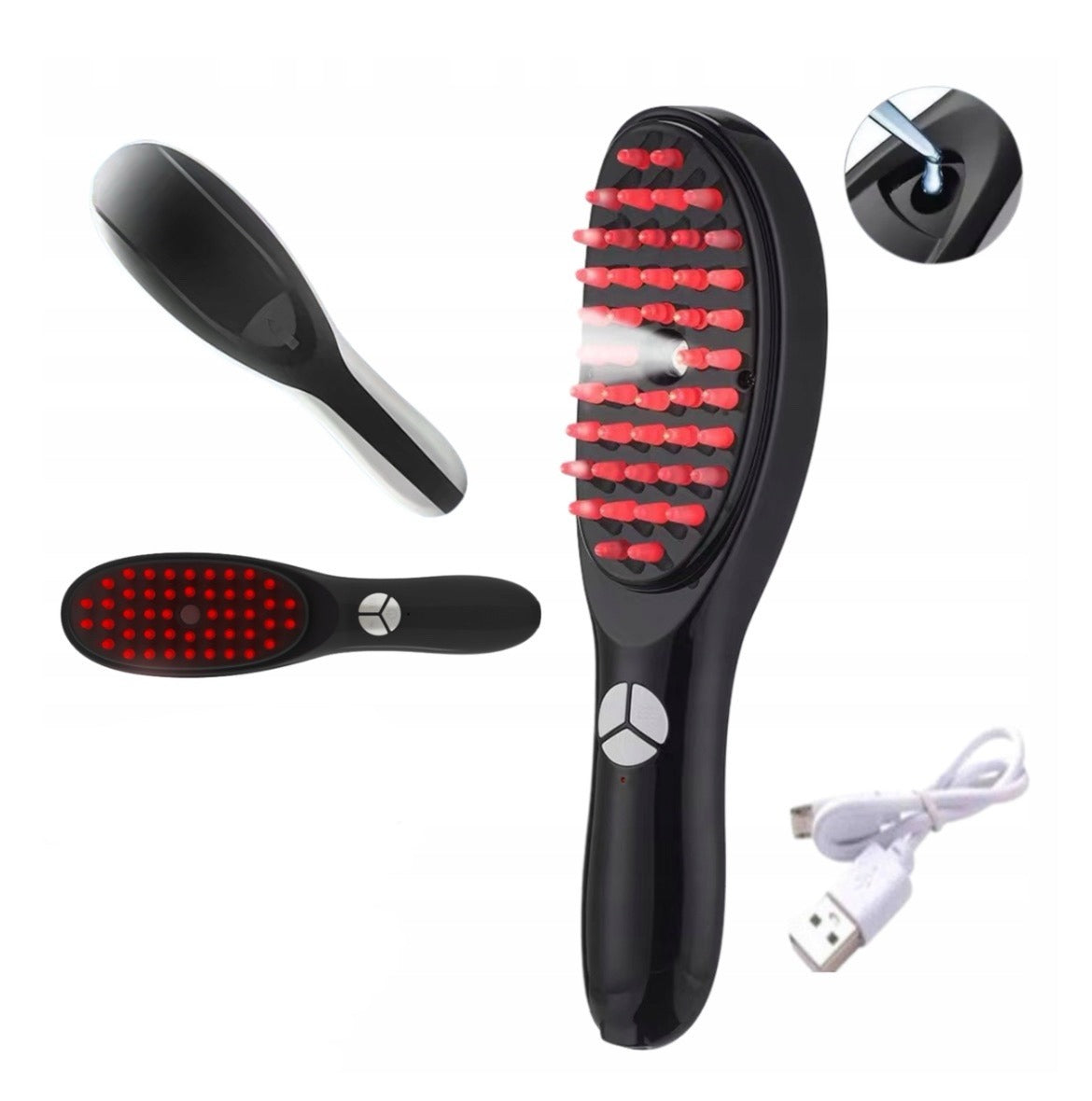 Electric Light Therapy Massage Comb – Hair Growth & Scalp Care