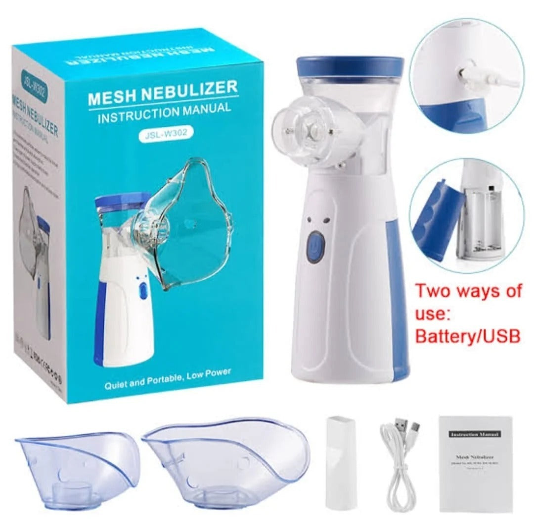 Portable Mesh Nebulizer – Instant Relief for Breathing Difficulties (Quiet & Handheld)